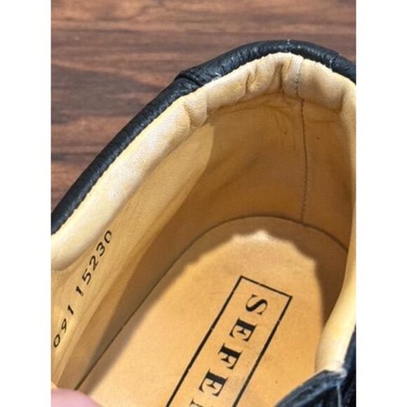 Mens Black Exotic Ostrich/COCO Leather Shoes Padded Collar Comfort Dress sz 11 - Picture 14 of 15